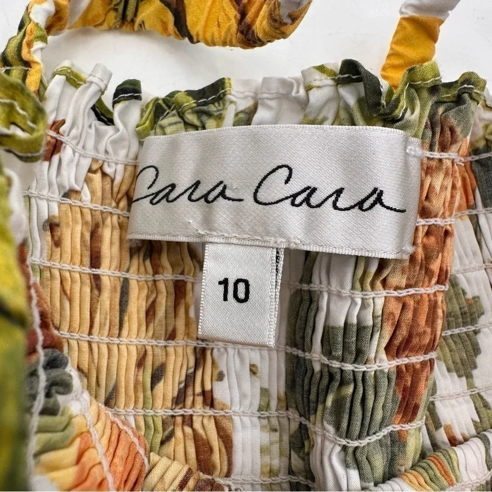 Cara Cara Goldie Fruit Print Cotton Poplin Romper Girls Kids Size 10 - Picture 3 of 5